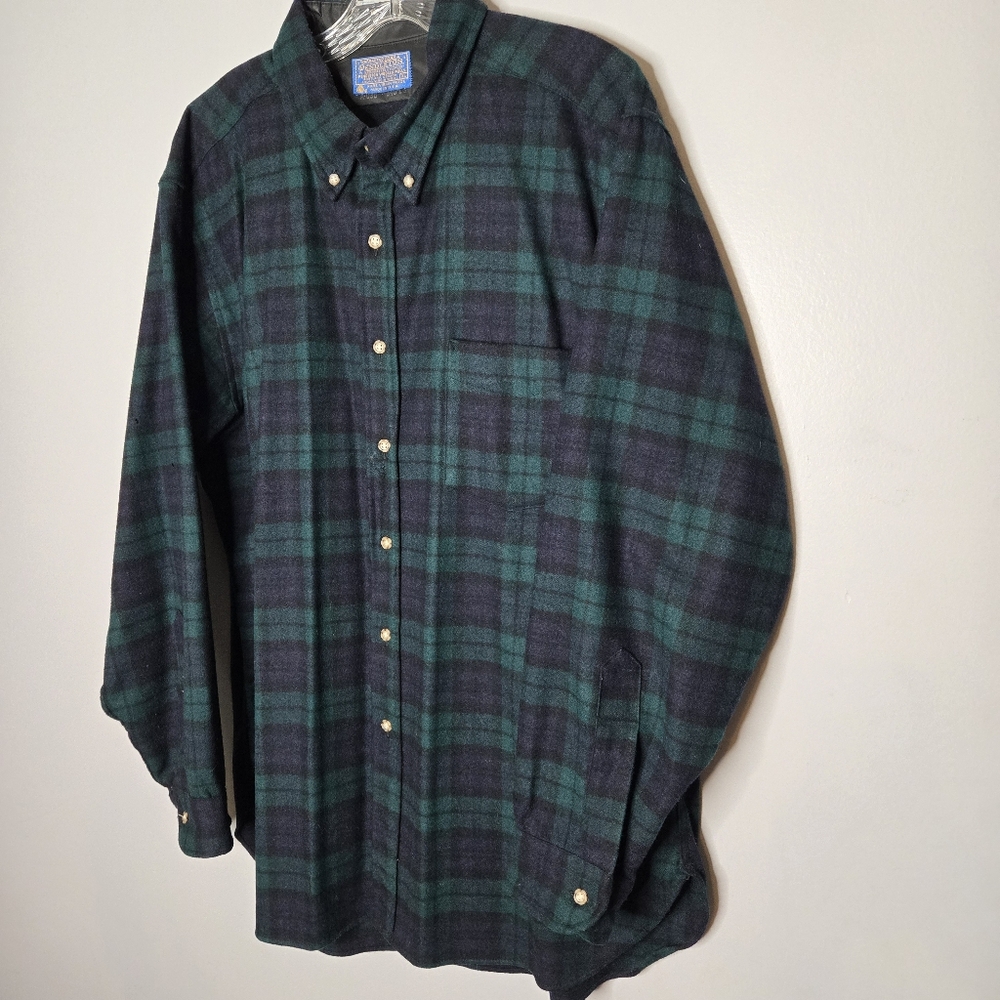 Vtg Pendleton Flannel Wool Button Down Fireside S… - image 8